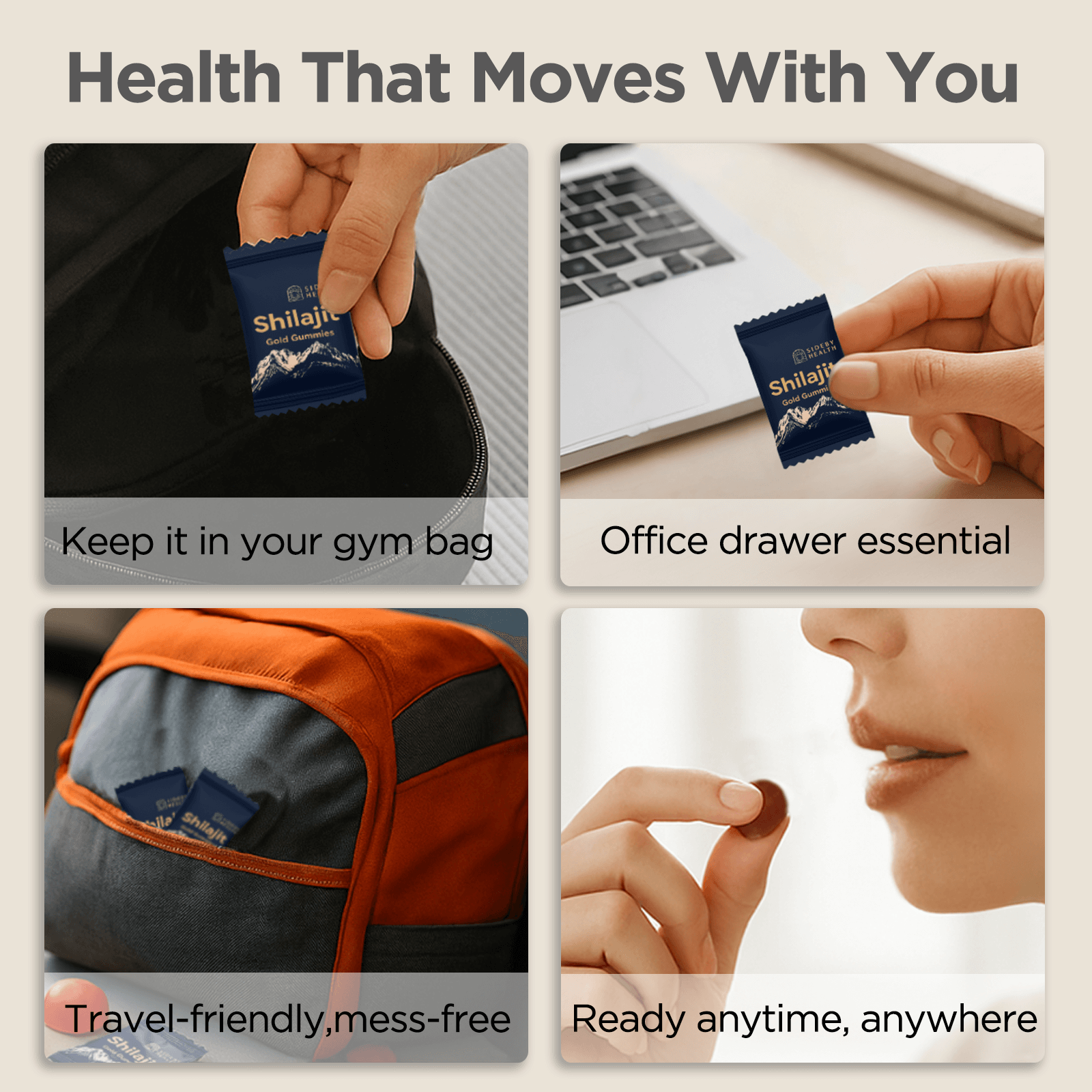 Shilajit Gummies with Lemon Ginger Zest