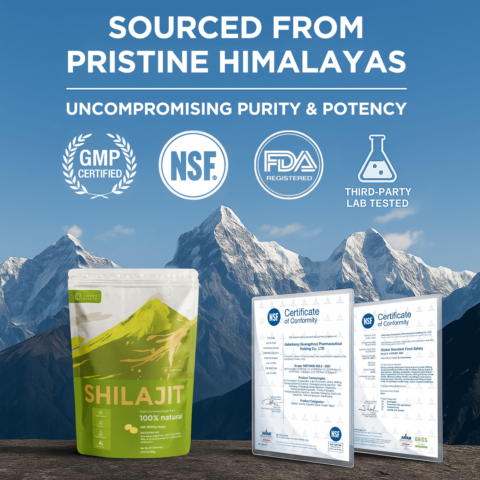 Shilajit Gummies with Lemon Ginger Zest